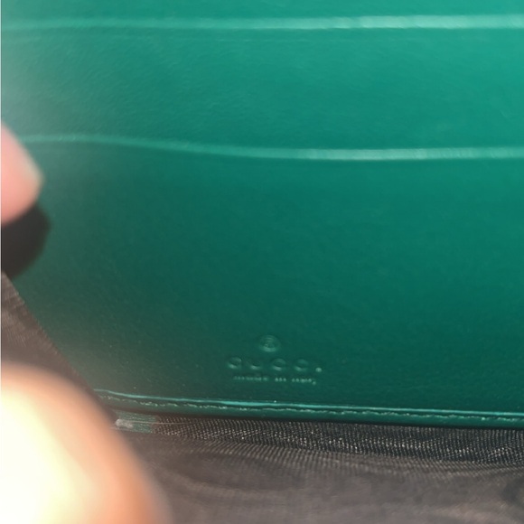 Gucci Marmont green python long wallet (GG Python) - Picture 9 of 16